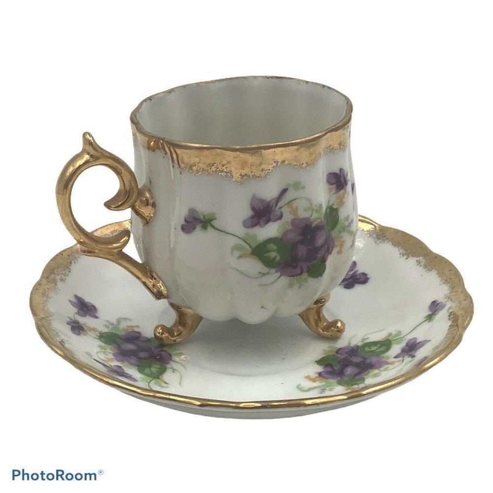 TEA Cup and Saucer Sweet Violets Ew 8/691